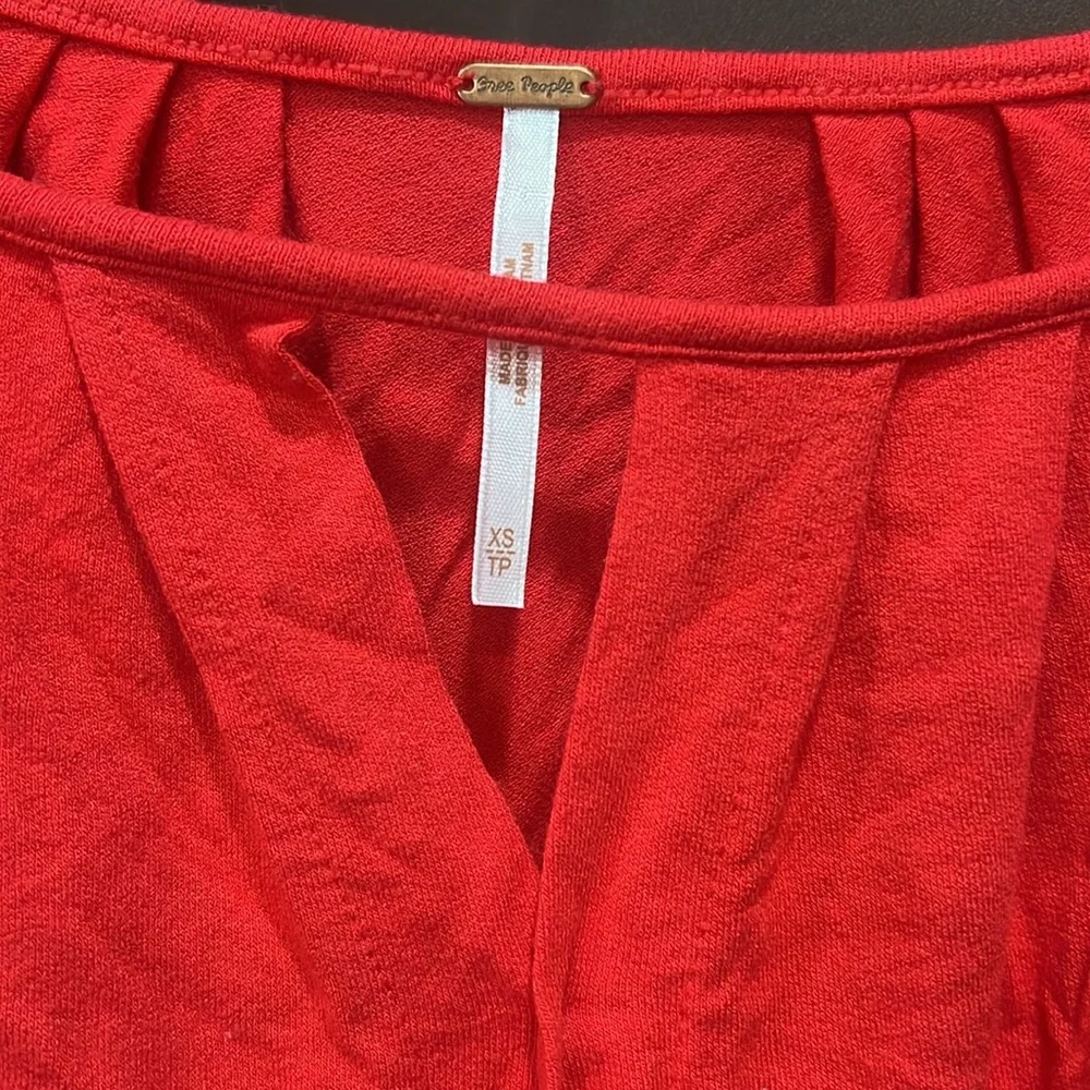 Free People Women’s Blouse, Red, size XS